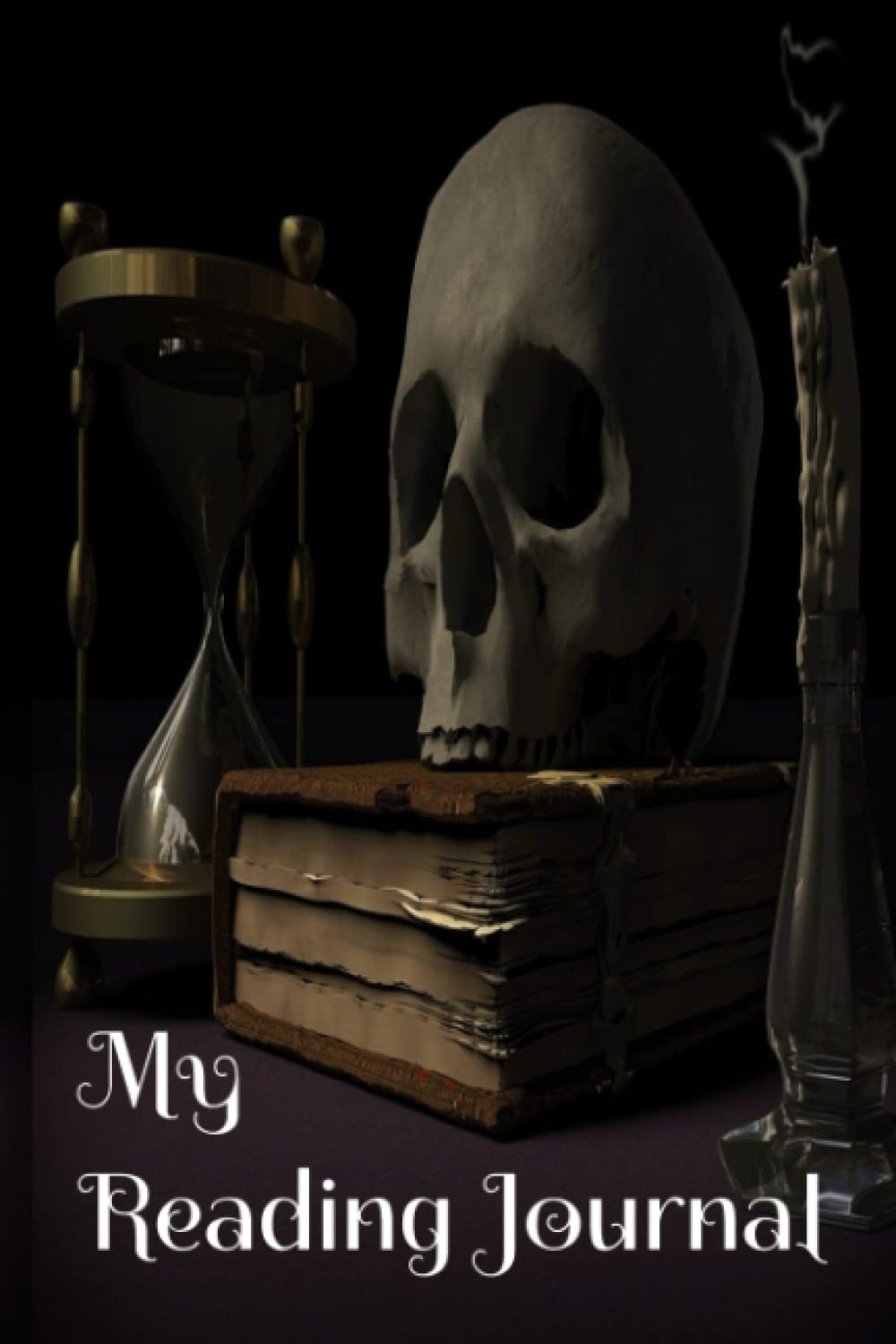 Skull and Book Reading Journal: book Log, my reading journal, adult reading log