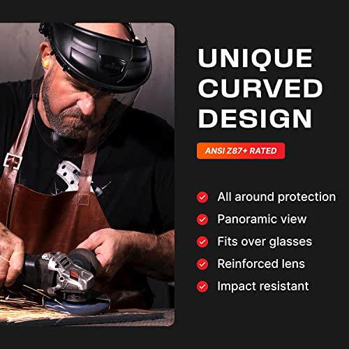 Nocry 2-Pack Of Replacement Visors For Heavy Duty Clear Face Shield; Anti-Fog Protective Full Face Shield Mask; Full Face Shield For Grinding; With Glasses; Face Shield For Woodworking #TOP2