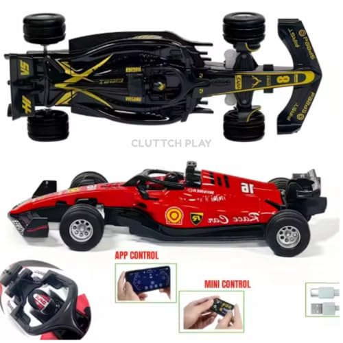 Image of Metal F1 Mini RC Racing Car 1:64 Die cast with App Control LED Lights|2.4GHz Remote Control Car | 3 Speed Adjustable USB Rechargeable Alloy for Kids & Adults Indoor & Outdoor(Metal F1 Mini RC)