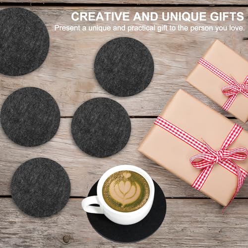 30 Set Filz Untersetzer Rund Gläser Waschbarer Untersetzer Mit 3 STK Aufbewahrungsbox Tischuntersetzer Filzuntersetzer Filz Untersetzer Rund für Gläser Coasters Stilvolle Dekoration