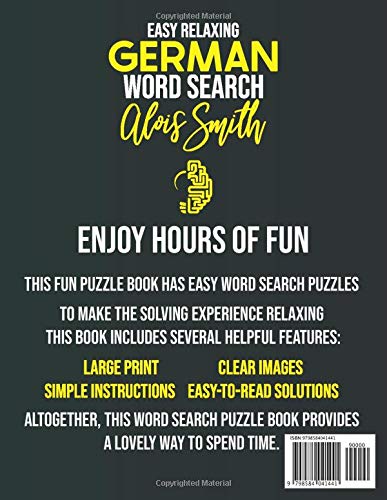 100 Extra Large Print German Word Search Puzzle Book For Adults: 100 Large Print Challenging German Book For Adults | Gifts For Men And Women | Word ... Activity Book To Improve Your Vocabulary #TOP1