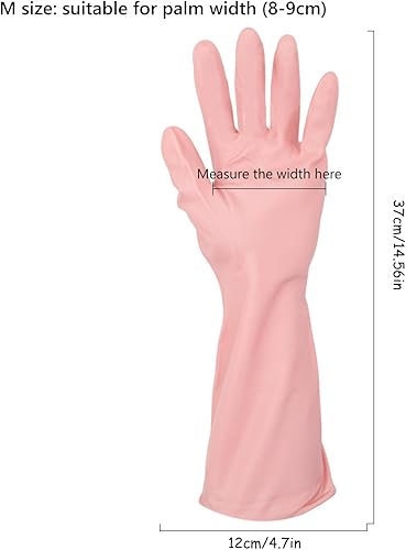 Miniatura 2 de Dohia Guantes de limpieza reutilizables Guantes de lavado de platos de PVC para limpieza Blanqueamiento Guantes domésticos resistentes al agua