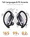 bmani Ear Buds Wireless Earbuds Bluetooth Headphones with 80H Playtime LED Display Case, Over-Ear Hook with Mic, Stereo Sound, Easy Button Controls, Sports Earphones for Running Workout Gym Black