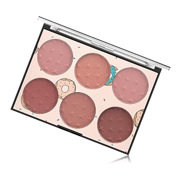 6 Colors Blush Palette, Matte and Shimmer Blush Palette, Smooth Blendable Powder, Multiuse Blusher Makeup with Contour Highlighter