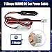 T-Shape Car Mobile Radio DC Power Cable CB Radio Power T Shape Adapter Mobile Transceiver Power Connector for YAESU FT-7800R FT-7900R FT-8900R Kenwood TM-741 TM-G707 TM271 GMRS Mobile Radio 5.6ft Long