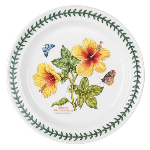 Portmeirion-Exotic-Botanic-Garden-105-Dinner-Plate-Hawaiian-Hibiscus-Motif-Fine-Earthenware-Dishwasher-Microwave-and-Oven-Safe-Fine-Earthenware-Made-in-England Portmeirion Exotic Botanic Garden 105 Dinner Plate Hawaiian Hibiscus Motif Fine Earthenware Dishwasher Microwave and Oven Safe Fine Earthenware Made in England