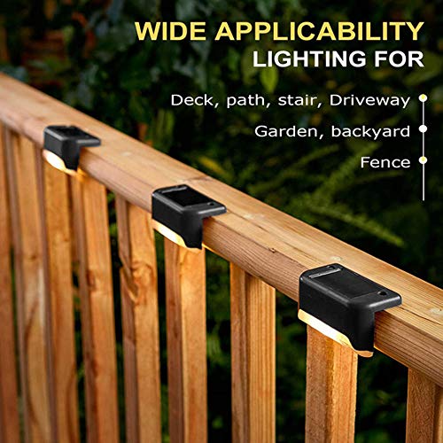 WYSRJ Pacote com 8 luzes solares para deck, ambientes externos, à prova d'água, lâmpadas de LED par