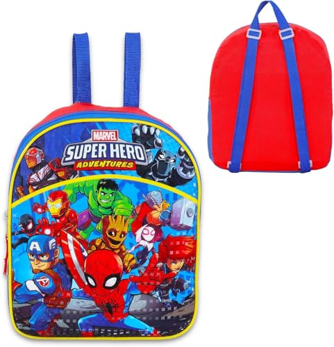 Spidey and Friends Mini Backpack for Boys - Bundle with 11" Spiderman School Bag for Toddlers Plus Stickers, Water Bottle, More | Spidey and His Amazing Friends Small Backpack for Kids2