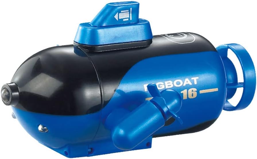 Wireless Mini 4CHRC Submarine LED Light RC Ship Exquisite Waterproof Rc Boat 2.4G Double Propeller RC Watercraft Bathtub Lake Pool Toy Gift for Boys Girls