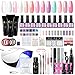 36W UV+ LED Nagellampe Starterset,10Stk Gel Polish für UV Nageldesign Gelnägel Nagelset, Nagelverlängerung Gel, UV Nagellack Top & Base Coat Maniküre Werkzeug Kit