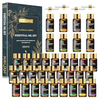MAYJAM Essential Oils Set 35 x 5 mL - Essential Oils Gift Set for Humidifier, Diffusers, Home, DIY