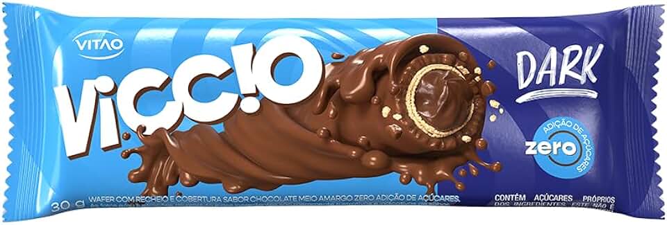 VICCIO ROLL ZERO CHOCOLATE AMARGO 30G
