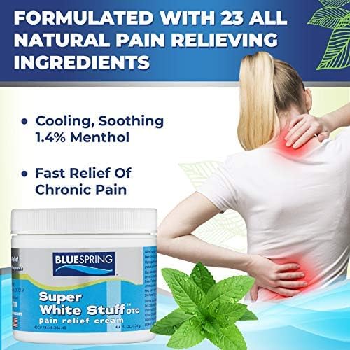 Miniatura 3 de Blue Spring Back Pain Relief Cream with Emu Oil - Super White Stuff Natural Pain Reliever for inflammation -Topical Cream for Neuropathy Pain Relief