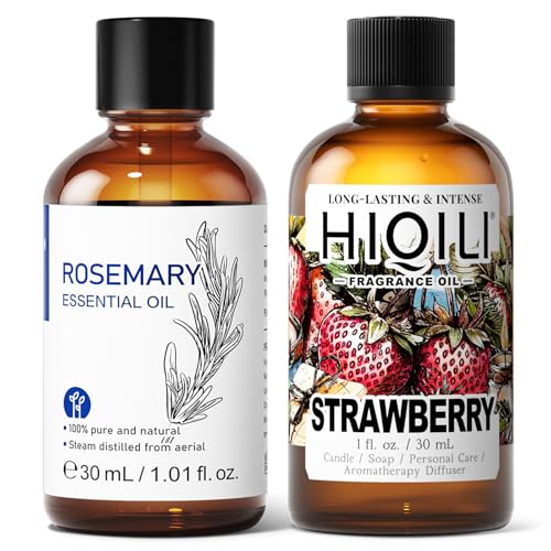 Aceite esencial de romero 30ML y aceite de fragancia de fresa 30ML