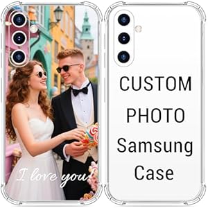 Custom Personalized Phone Case for Samsung Galaxy S25 S24 S23 S22 S21+Plus FE Ultra A56 A55 A54 A53 A52 A36 A35 A34 A33 A32 A26 A25 A24 A16 A15, Clear Shockproof TPU Case - His & Hers Couple Gift