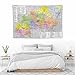 Burkina Faso Map Posters World Map Tapestry Wall Art Print Gift Picture Painting Tapestries Artwork Bedroom Home Decor 60