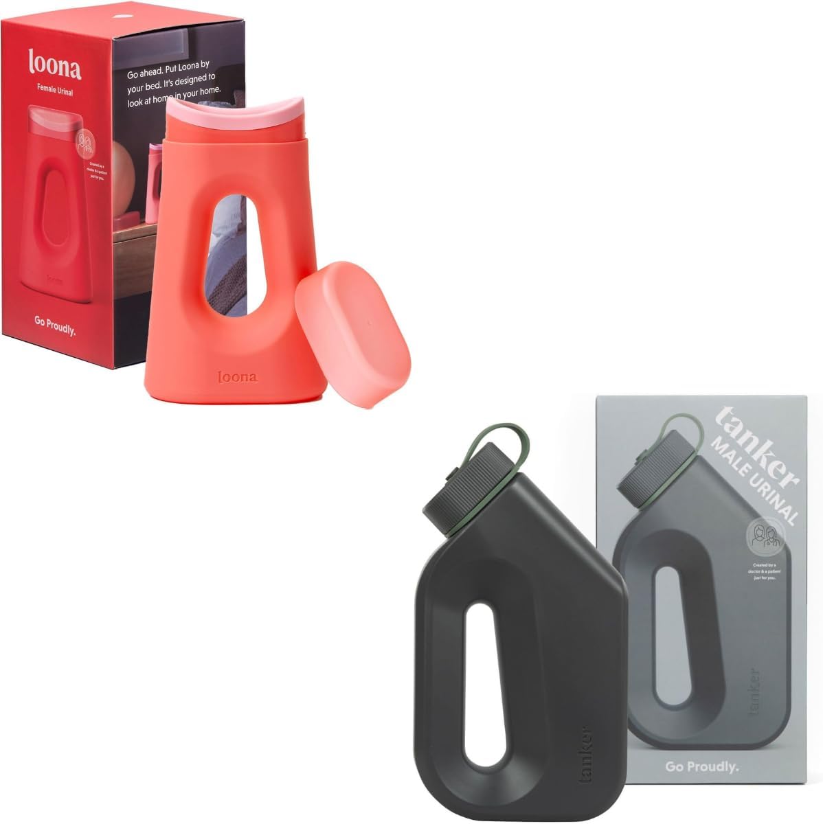 Loona & Tanker - Tanker - Portable Urinal for Men and Women - Spill Proof - HSA/FSA Eligible