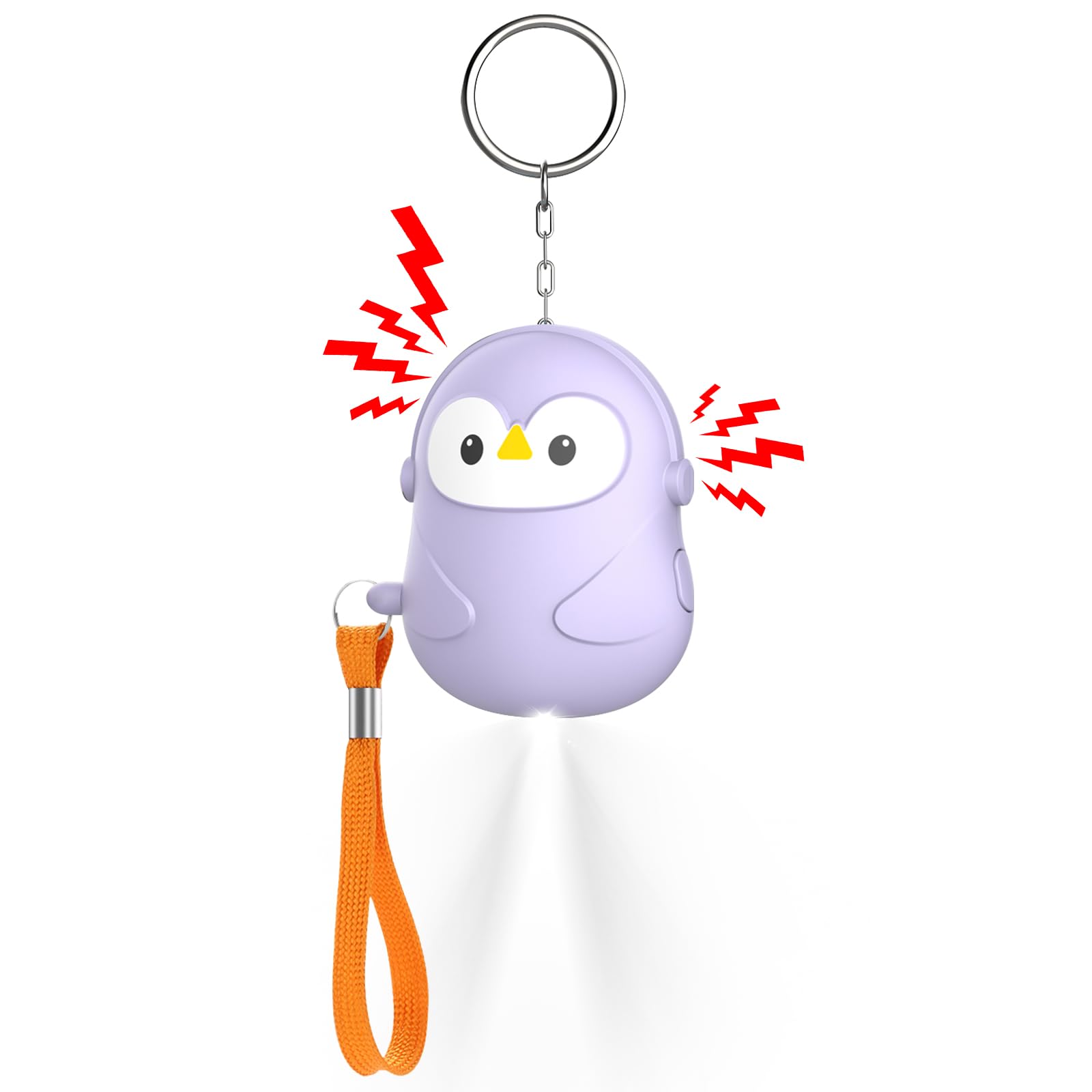 Alarma Personal 130 dB para Mujeres, Alarma de Emergencia para Defensa Personal, Llavero Antiviolación y Sirena con Luz LED para Hombres Ancianos Niños