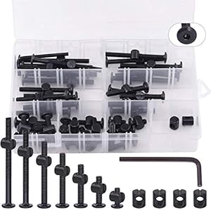 Keadic 85 Stück M6 Babybettschrauben Set