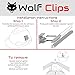 Diligence Wolf Clips – Hard Hat Accessory Clip – Durable PETG Construction Tool Holder – Job Site Clip Fits Full Brim Hard Hat – Quick Installation (Black, Marker & Carpenter's Pencil Holder)