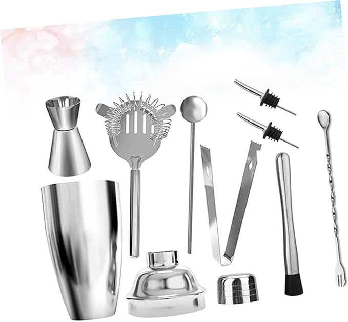 Set de 9 Piezas DECHOUS Coctelera Acero Inoxidable Herramientas Bar miniatura 3