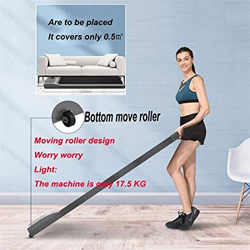 Image of Motorised Treadmill, Under Desk Treadmill Portable Walking Running Pad Flat Slim Machine with Remote Control and LCD Display for Home Office Gym Use, Installation-Free