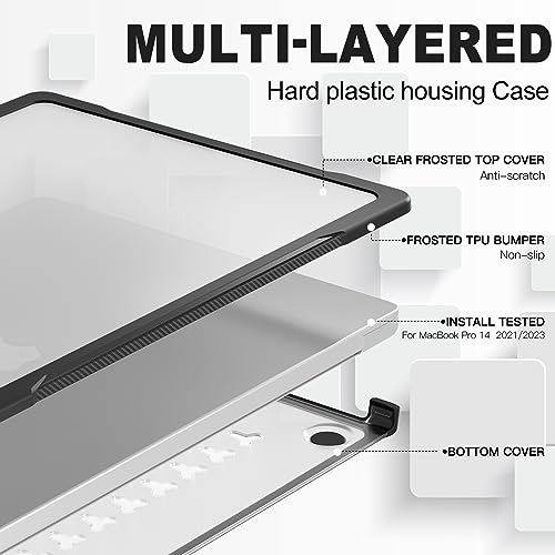 Evita arañazos con la funda rígida MacBook Pro 14 carcasa protectora de plástico duro A2442 M3 M4 6