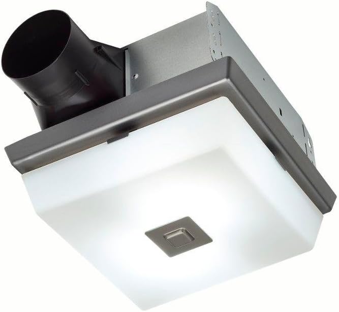 NuTone ARN70PS1 InVent Series Single-Speed 70 CFM, 2.0 Fan Light Polished Steel