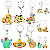 Gariouans 24 Piezas Llaveros DecoracióN Mexicana Fiesta Con Sombrero Cactus Guitarra Para CumpleañOs Cinco De Mayo