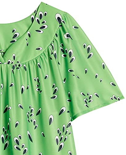 Image of AmeriMark Casual Women's Patio Muumuu House Dress Loose Comfortable Short Sleeve Sun Dress Lounger Gown Sleepwear for Ladies