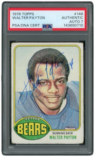 Walter Payton Autographed 1976 Topps Rookie Card