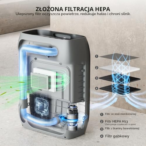 AIRTHEREAL Vacuum Dustpan T1 Automatyczny próżniowy, Szary