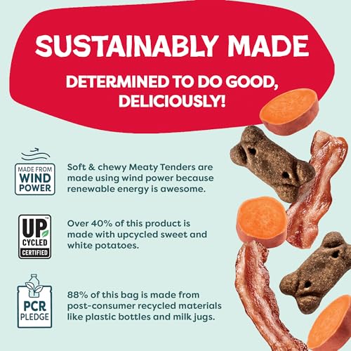 Image of Shameless Pets Bacon Me Crazy Meaty Tenders, Soft Dog Treats, 1.5 Pound (Pack of 12)
