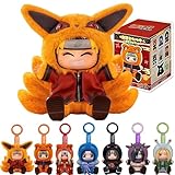 MINISO Naruto Shippuden × Cute Beasts Sitting Party Series Figure Blind Box, Collectible Ornament, Cartoon Theme, Multicolor