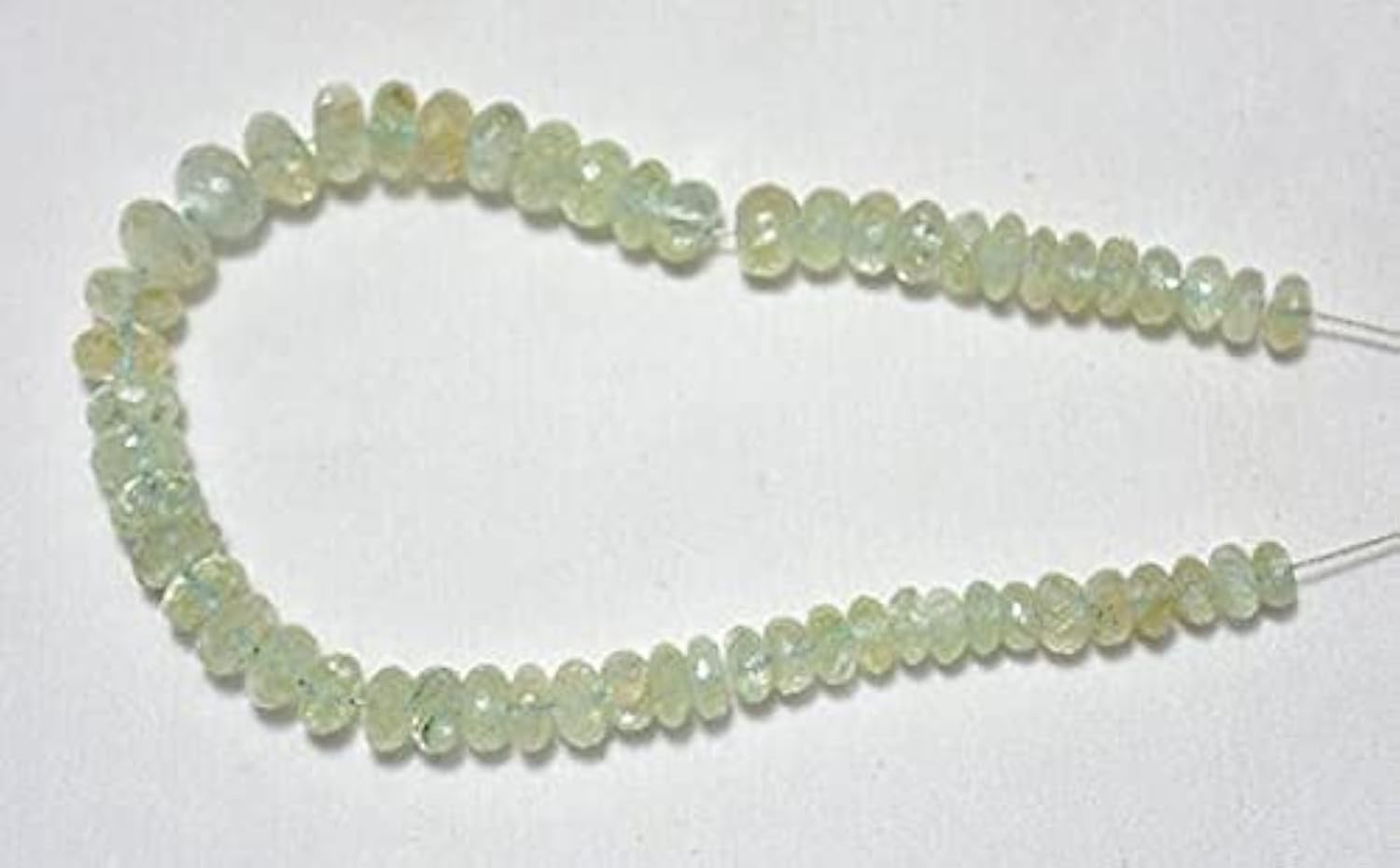 Perles d'aigue-marine rondelle facettée 6mm 9mm pour création bijoux DIY