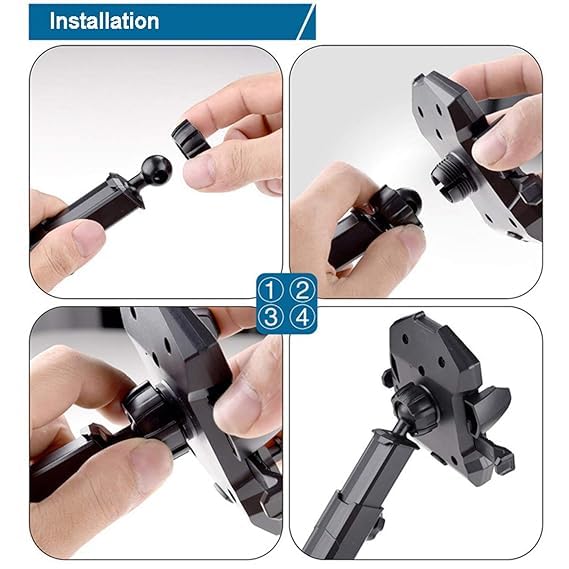 Image of Universal Car Mount - Strong Suction, Double Lock, 360 Rotation, Quick Release, Telescopic Arm, Windshield & Dashboard Compatible for All Mobile Phones. (MXK-615)