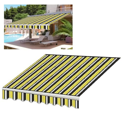 Toldo impermeable de poliéster con protección UV para ventanas y puertas, 3,5 x 3 m, cubierta de lona para patio al aire libre (marco no incluido)