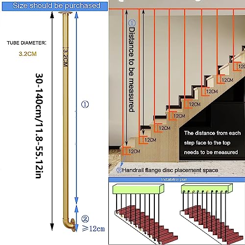 Garde-corps de sécurité en fer forgé rampe d'escalier intérieure extérieure pour maison