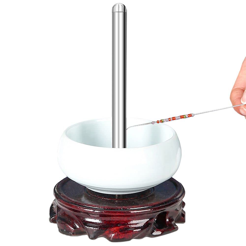 DIY Manual Wooden Resin Fast Beading Beaded Bowl Curved Needles Bead Spinner - (Color: 1)