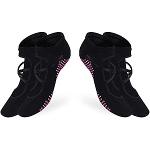 Calze Antiscivolo Per Yoga - 2 Paia, Con Gel Di Silicone, Per Pilates, Balletto E Fitness