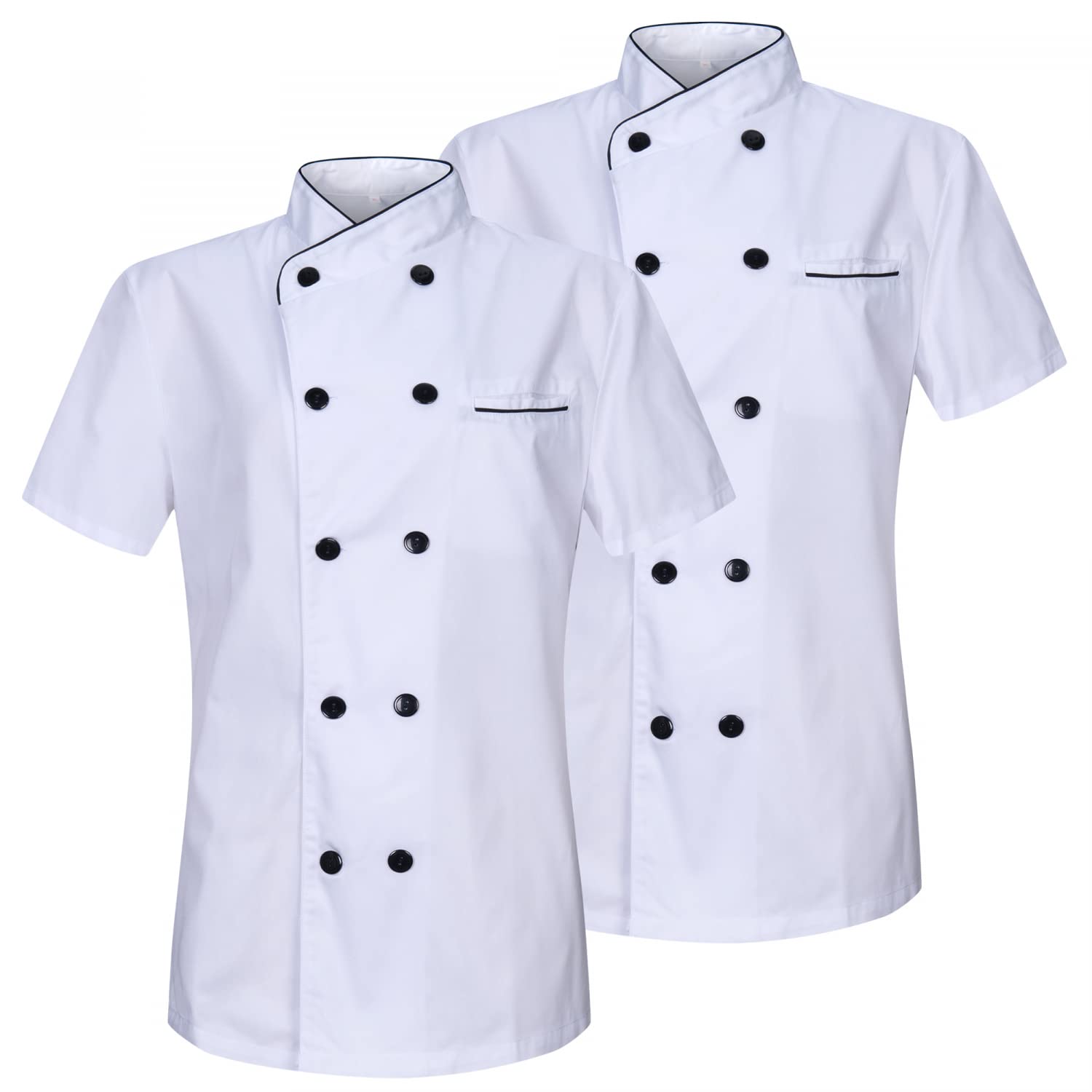 MISEMIYA - Opakowanie 2 sztuki - Kurtka damska KUCHNIA - Mundury Szefa Kuchni Damskie Kurtki Kuchenne - Ref.8441, biała, 3XL