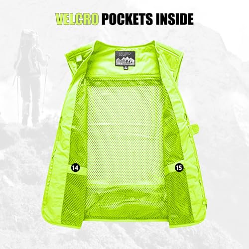 Image of AOTORR Mens Outdoor Work Safari Cargo Photo Travel Fishing Vests for Men with Multi-pockets