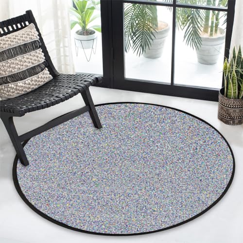 Tapis rond lavable et antidérapant pour chambre à coucher - 7
