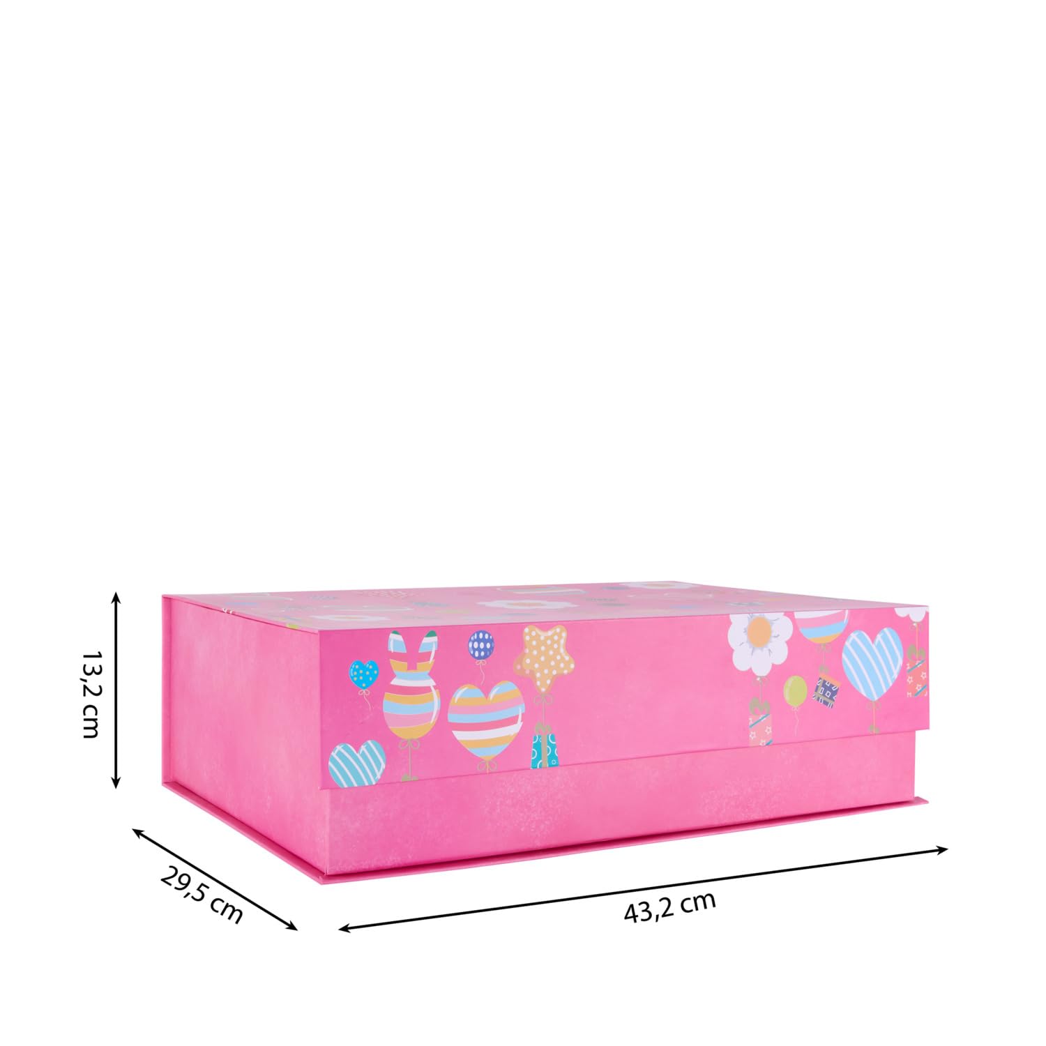 Idena 30477 - Boîte cadeau avec couvercle magnétique à charnière, 2 pièces de tailles différentes, Boîtes cadeau pour enfants en rose et menthe