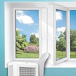 Supply Cube Air Conditioner Window Seal – 400 CM x 40 CM Universal Air Con Window Seal Kit with Zip Closure, Heat Barrier & Vent Hose Compatibility for Portable ACs and Tumble Dryers