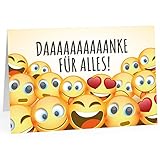 XXL Dankeskarte (A4) | Danke für Alles Witzig | mit Umschlag | edle und hochwertige Klappkarte | Als Dankeschön | Große Karte um Danke zu sagen | Maxi Danksagung | Karte | Überformat