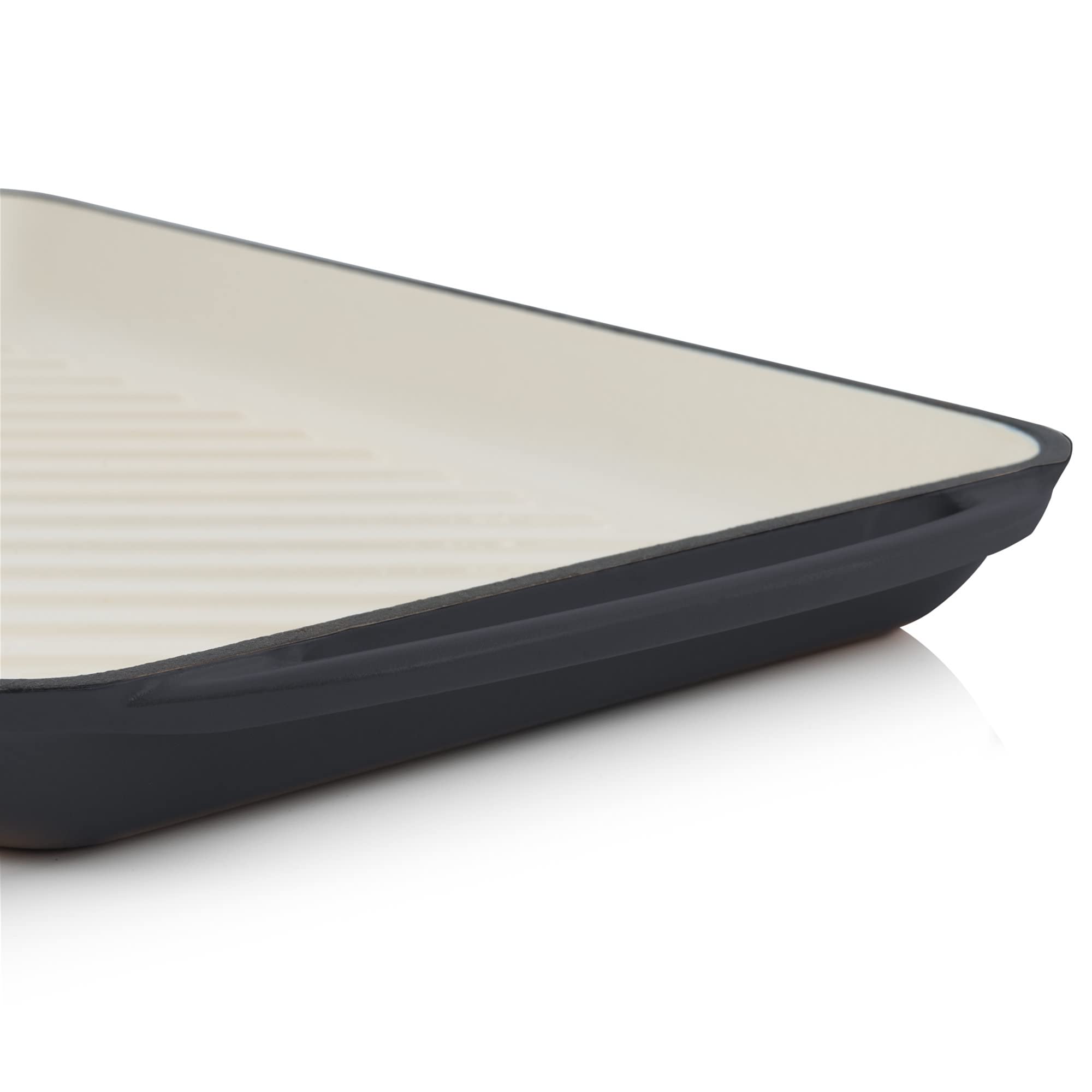Gietijzeren Grillplaat met Handgrepen - 39,5 x 22 cm - Geëmailleerd