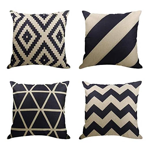 Fossrn 4PC/Conjunto Fundas Cojines 45x45 Geométricas Modernos Funda de Cojines para Sofa Jardin Cama Decorativo
