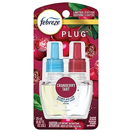 Image of Febreze Plug Air Freshener Scented Oil Refill, Fresh-Twist Cranberry, 1 Count
