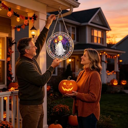 Kit de acrílico de fantasma de Halloween para decorar ventanas de apartamentos modernos 3